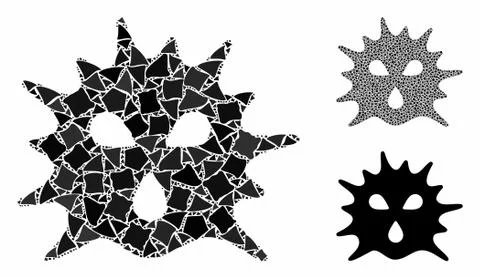 Virus Composition Icon of Bumpy Parts Illustrazione stock