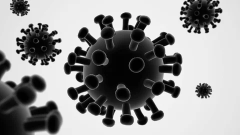 Virus Computer generated 3d render, Cronavirus Animation. Stock Footage 125421608