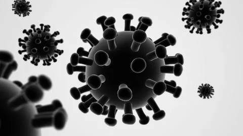 Virus Computer generated 3d render, Cronavirus Illustration. Illustrazione stock