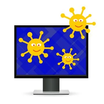 Virus computer illustration. Stock Illustration