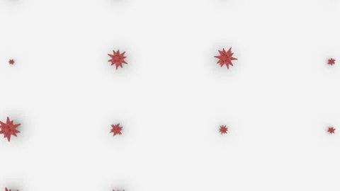 Virus. Computer reconstruction of the movement of red virus cells on a white Stock Footage 127920035