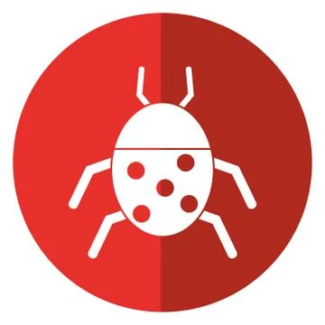 Virus computer security system technology shadow Stock Illustration