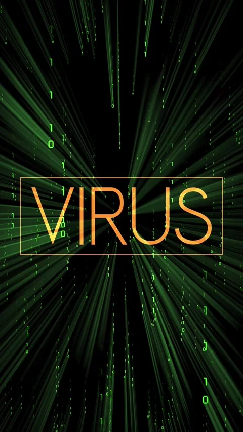 Virus concept, binary code - 3D animation Video stock 314078322
