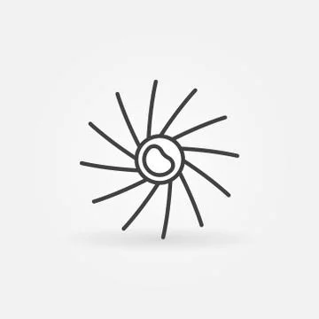 Virus concept minimal vector icon in thin line style Stock Illustration