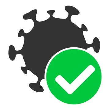 Virus Confirmed Flat Icon Image Stock Illustration