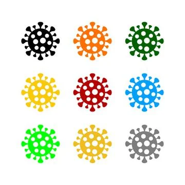 Virus corona logo vector design Stock Illustration