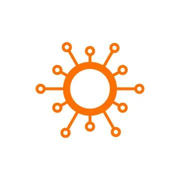 Virus corona logo vector design Illustrazione stock