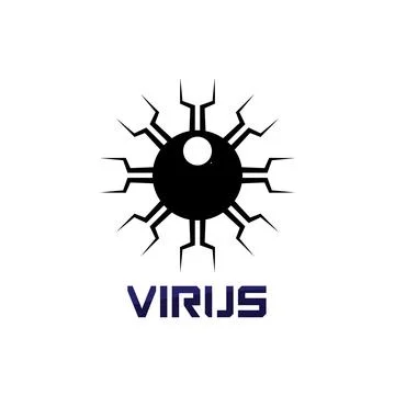 Virus corona virus vector and mask design logo viral vector and design icon.. Stock Illustration