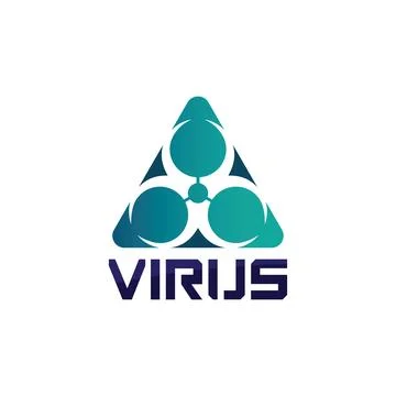Virus corona virus vector and mask design logo viral vector and design icon.. Stock Illustration