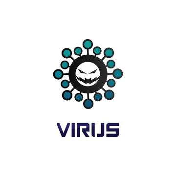 Virus corona virus vector and mask design logo viral vector and design icon.. Stock Illustration