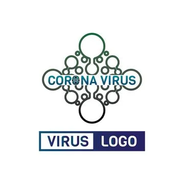 Virus corona virus vector and mask design logo viral vector and design icon.. Stock Illustration