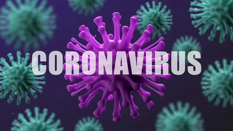 Virus Coronavirus animation over flow of virus or bacteria cells animation Stock Footage 127121049