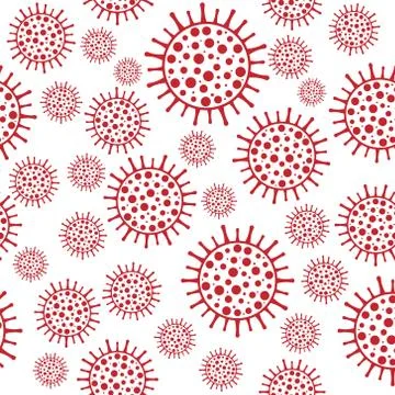 Virus Coronavirus Seamless Pattern Covid 19 Background. Stock Illustration