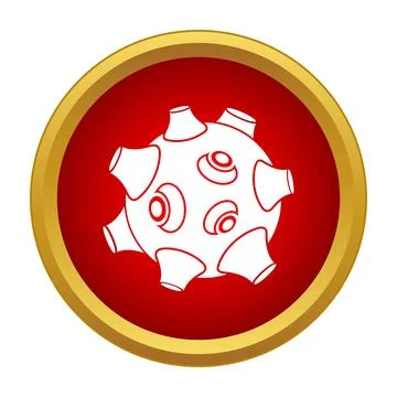 Virus covid 19 coronavirus pathogen causing disease infection icon Stock Illustration