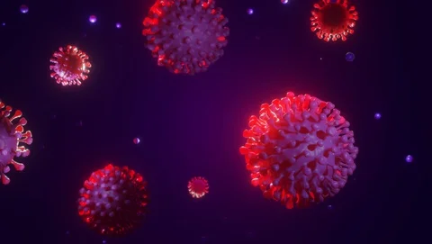 Virus (COVID-19) Looping Animation Stock Footage 128186739