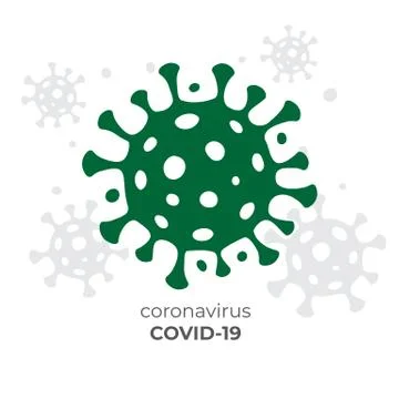 Virus covid-19 vector icon on white background, coronavirus logo concept. Vector Stock Illustration