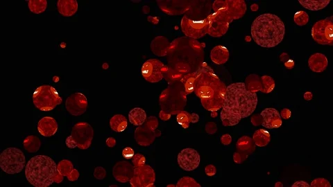 Virus covid devil face mutation flame lava color and red normal virus Stock-Footage 139804042