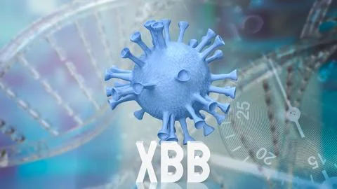 The virus covid  xbb type image for sci or medical concept 3d rendering Stock Illustration