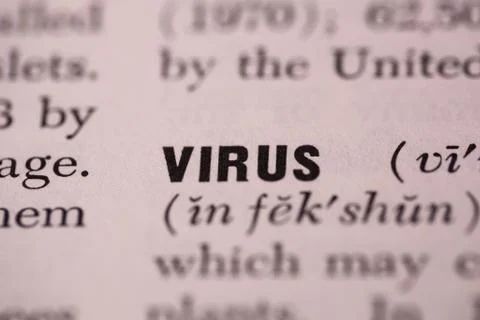 Virus Definition in Encyclopedia Stock Photos