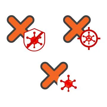 Virus with delete illustration design. data security warning illustration des Stock Illustration