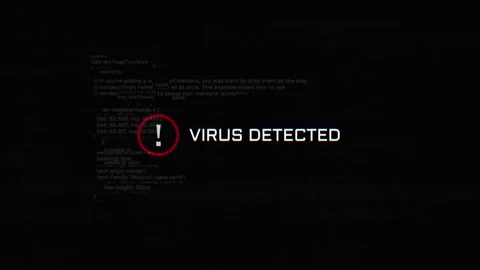 Virus Detected - Glitch Loop Animation. Video stock 249836535