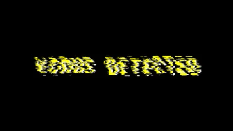 Virus detected glitch text animation with yellow pixel font Stock Footage 329753015