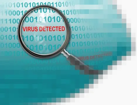 Virus detected Stock Illustration
