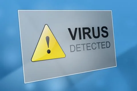 Virus detected Stock Illustration