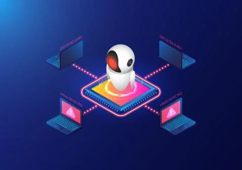 Virus detected Stock Illustration