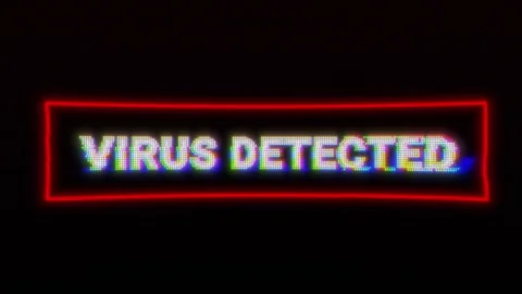 Virus detected. label  buggy loop Stock Footage 321055093