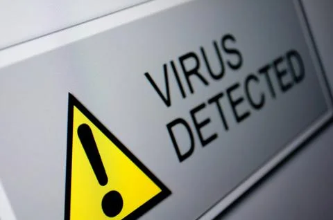 Virus detected Stock Photos