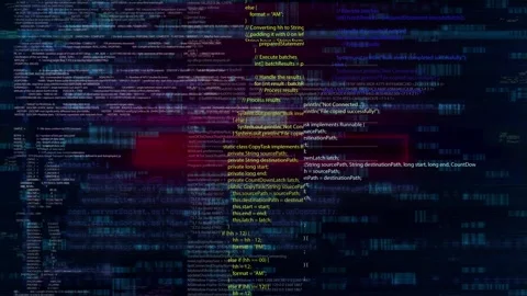 Virus detected warning alert binary computer code infected. Digital Pixel Noise Stock Footage 295175424