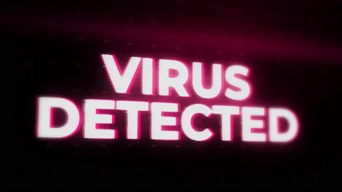 Virus Detected Warning Alert Error Message flashing on Screen, Computer system Stock Footage 219077323