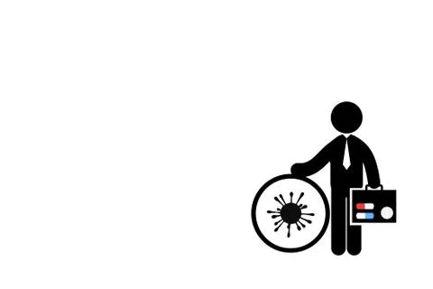 The virus is devouring the world Stock Illustration