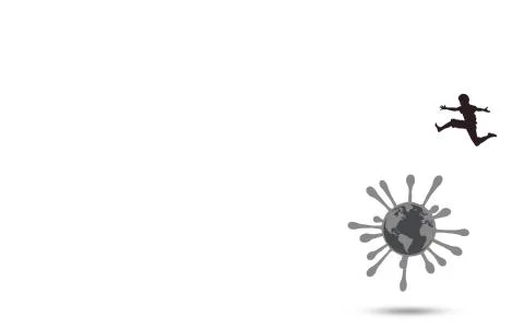 The virus is devouring the world Stock Illustration