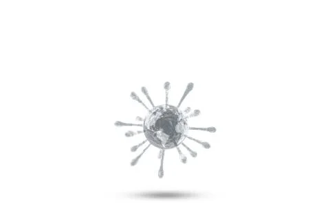 The virus is devouring the world Stock Illustration