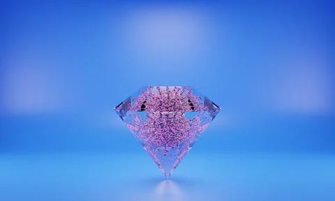 Virus in diamond 스톡 일러스트