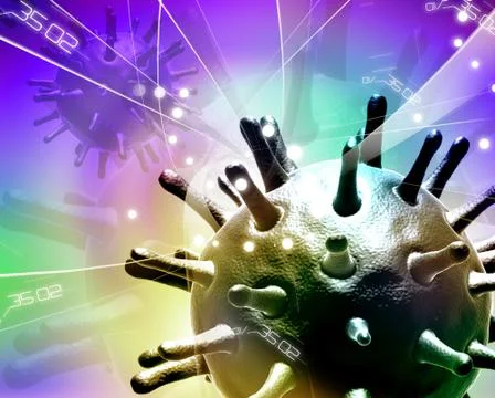 Virus in digital design Stock Illustration