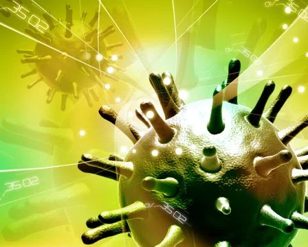 Virus in digital design Stock Illustration