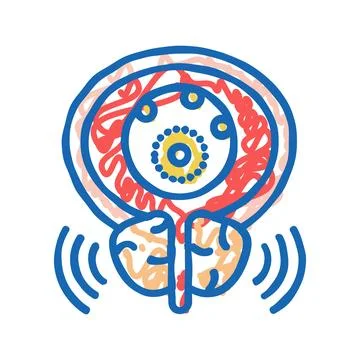Virus disease bladder icon doodle illustration Stock Illustration