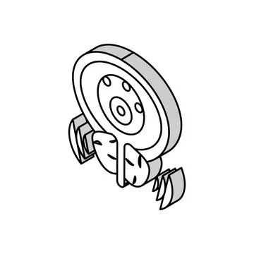Virus disease bladder isometric icon vector illustration 스톡 일러스트
