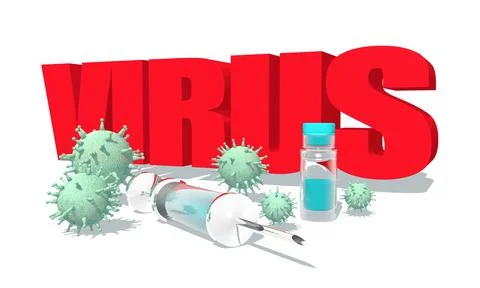 Virus disease concept Stock Illustration