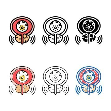 Virus disease edition bladder color icon vector Stock Illustration