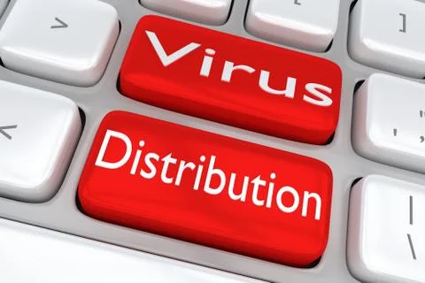 Virus Distribution concept イラスト素材