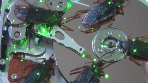 Virus drive with laser Stock Footage 47417940