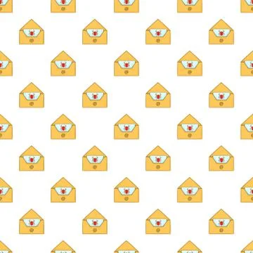 Virus in e-mail pattern, cartoon style Stock Illustration