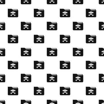 Virus in e-mail pattern, simple style Stock Illustration