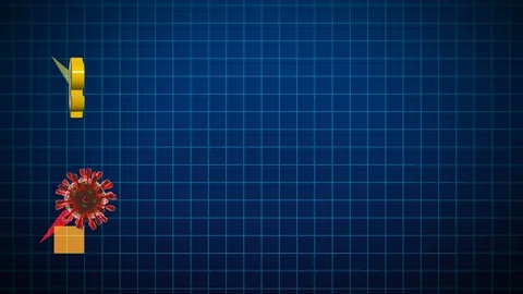Virus up, economy down 動画素材 129333800
