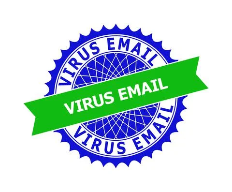 VIRUS EMAIL Bicolor Clean Rosette Template for Stamps Stock Illustration