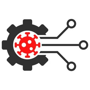 Virus Engineering Vector Icon Flat Illustration Stock Illustration